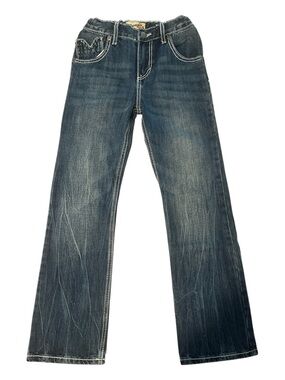 Boys Dark Blue Wrangler Straight-Leg Jeans